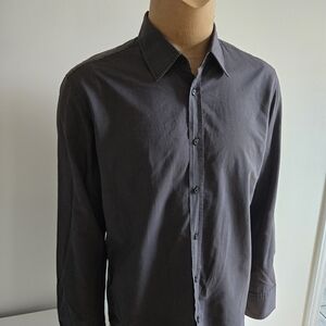 Hugo Boss Charcoal Button-Down Shirt